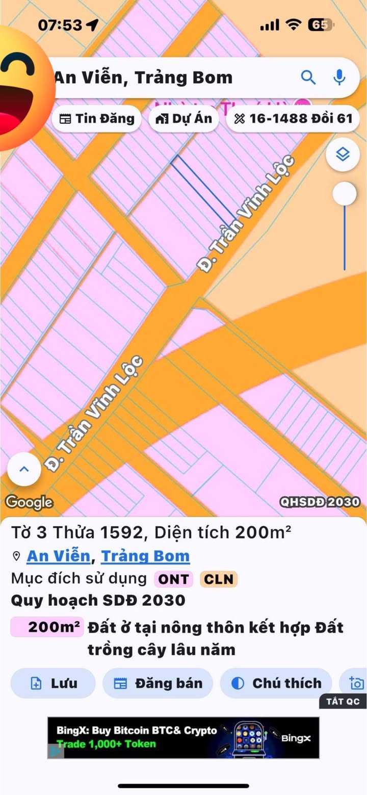 Đất thổ cư An Viễn 200m² giá tốt - Thích hợp xây nhà trọ