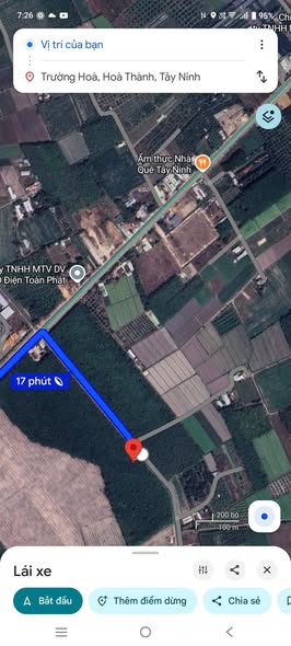 Đất nền 1000m² phường Long Hoa, Hòa Thành, Tây Ninh - Giá chỉ 366 triệu!