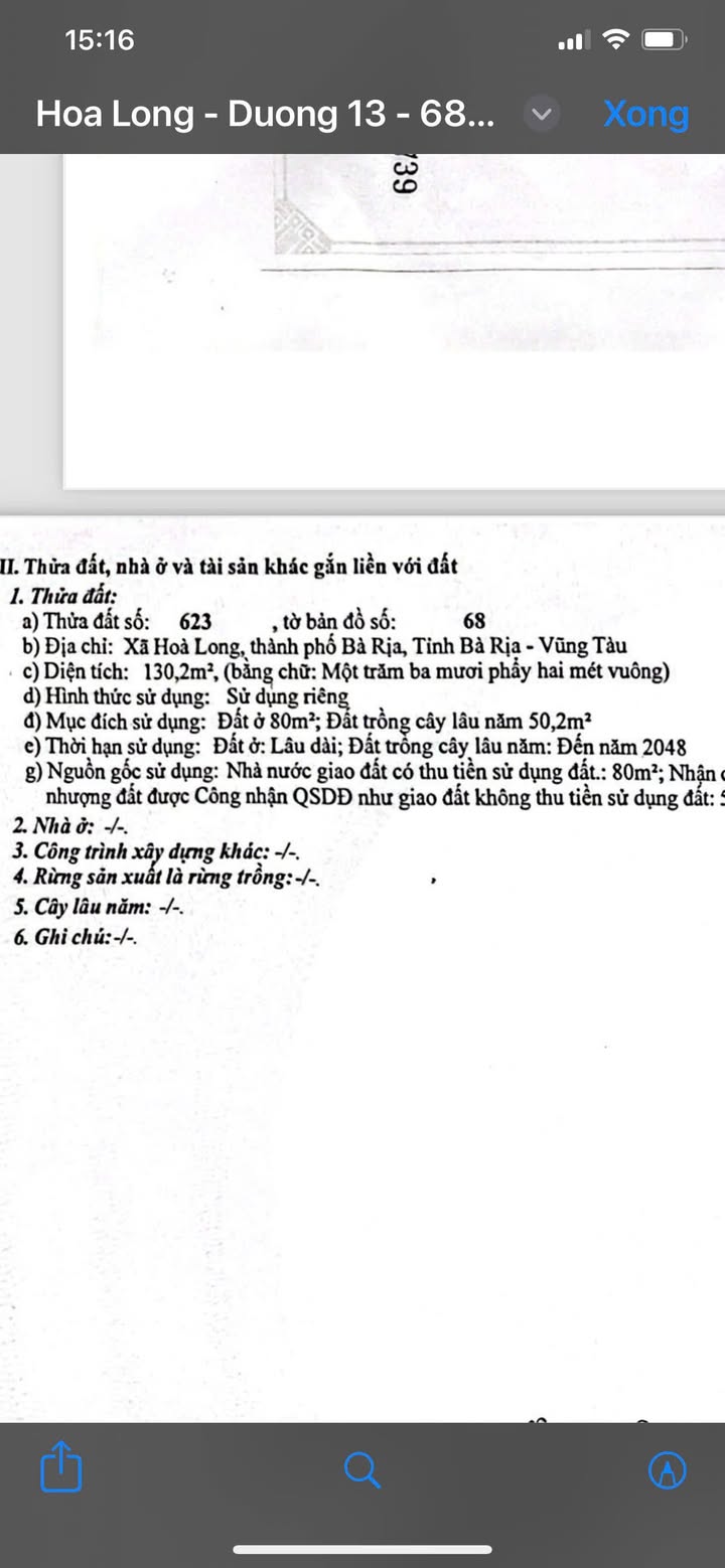 Đất nền Hòa Long, Bà Rịa 130m² giá 1.153 tỷ - Đường rộng, vị trí đắc địa!