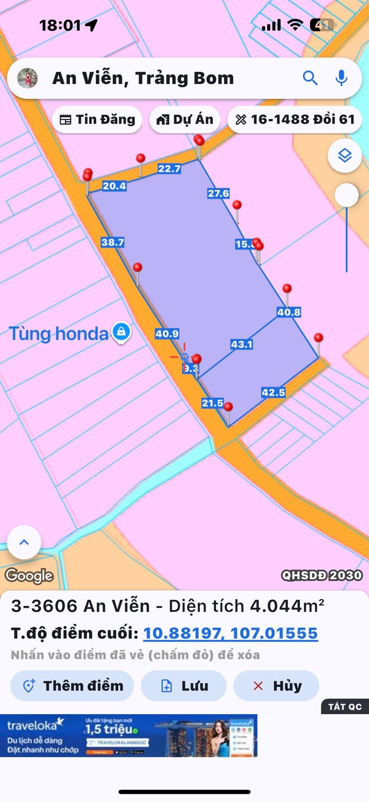 Đất An Viễn Trảng Bom 16,000m² - Mặt tiền đường nhựa 102m, Giá tốt!