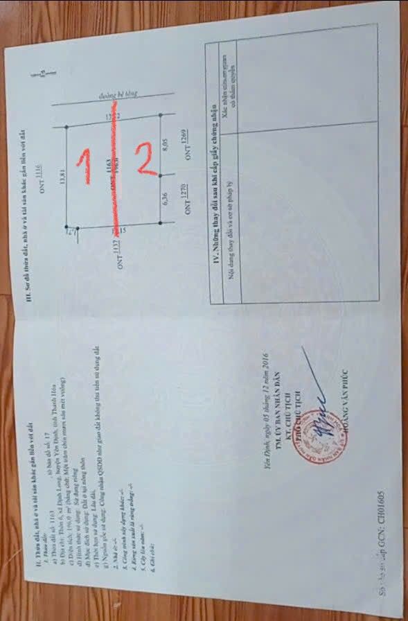 Đất thổ cư Định Long, Yên Định 96m² giá 6xx triệu - Cách bệnh viện chỉ 200m!