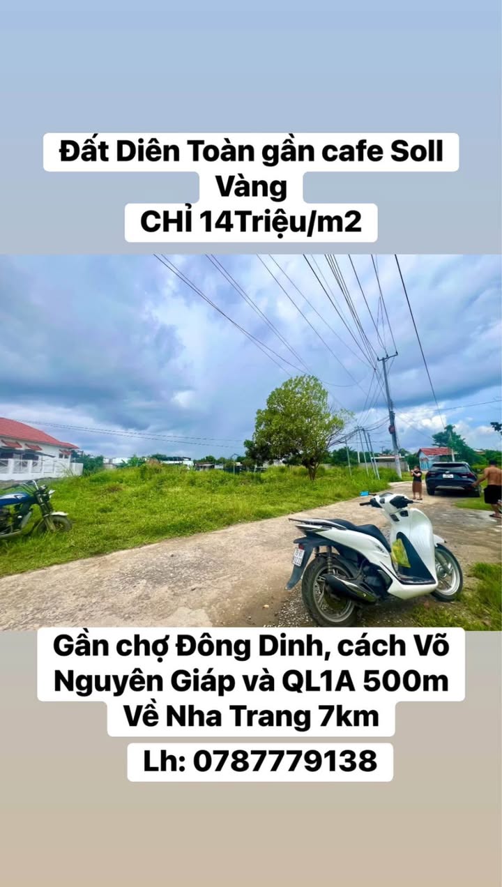 Đất Diên Toàn 220m² giá 2.94 tỷ - Gần chợ Đông Dinh và Nha Trang!