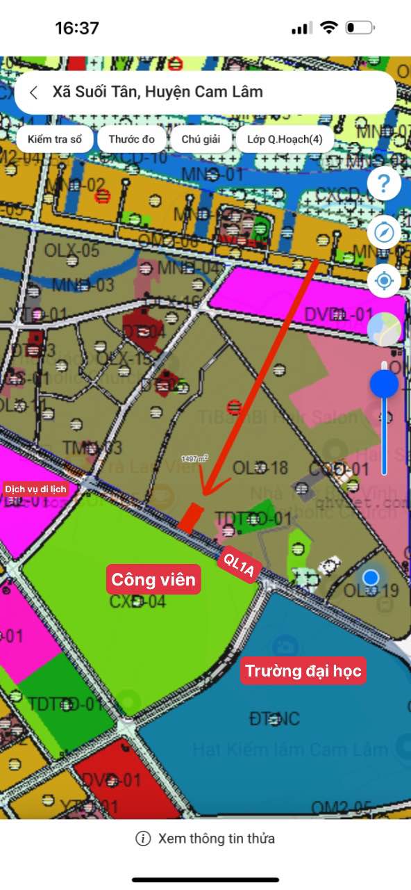 Đất mặt tiền Quốc Lộ 1A Cam Lâm 380m² giá 5.3 tỷ - Cơ hội đầu tư cực lớn!