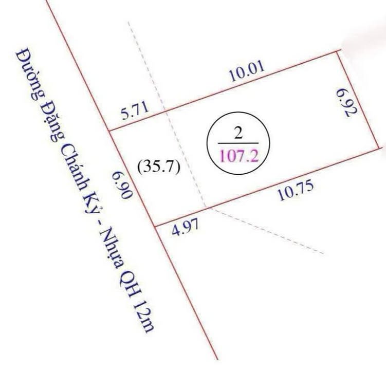 Đất mặt đường Đặng Chánh Kỉ, Vinh Phú 107m² giá 3 tỷ - Đầu tư sinh lời tốt!