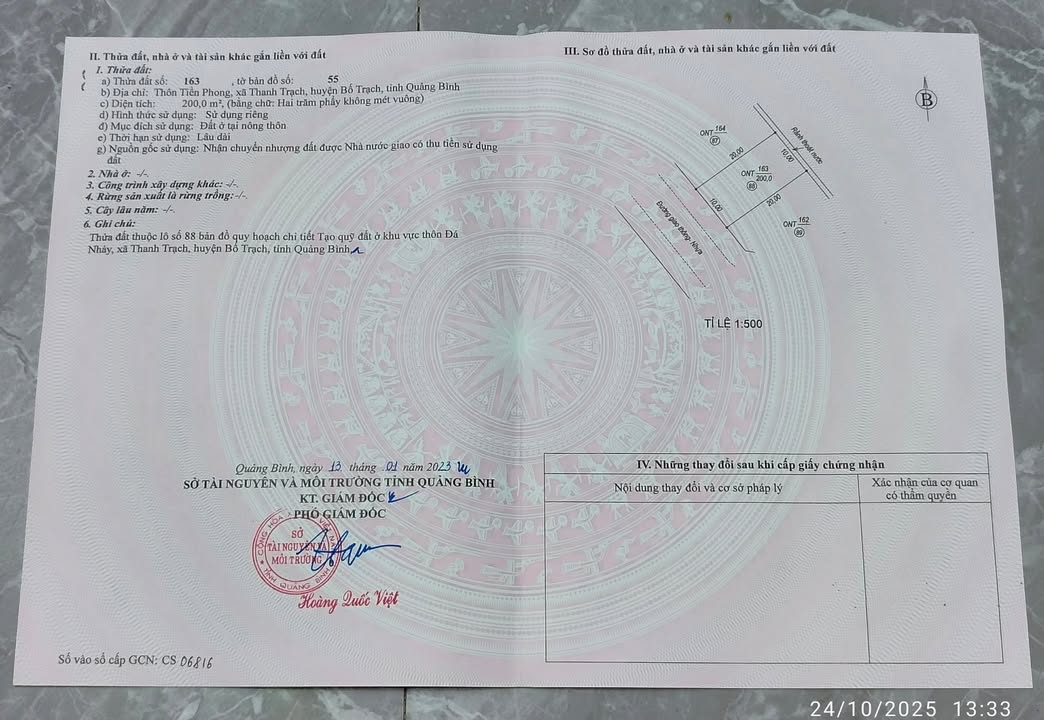 Đất nền gần biển Đá Nhảy - Quảng Bình 200m², đầu tư sinh lời cao!