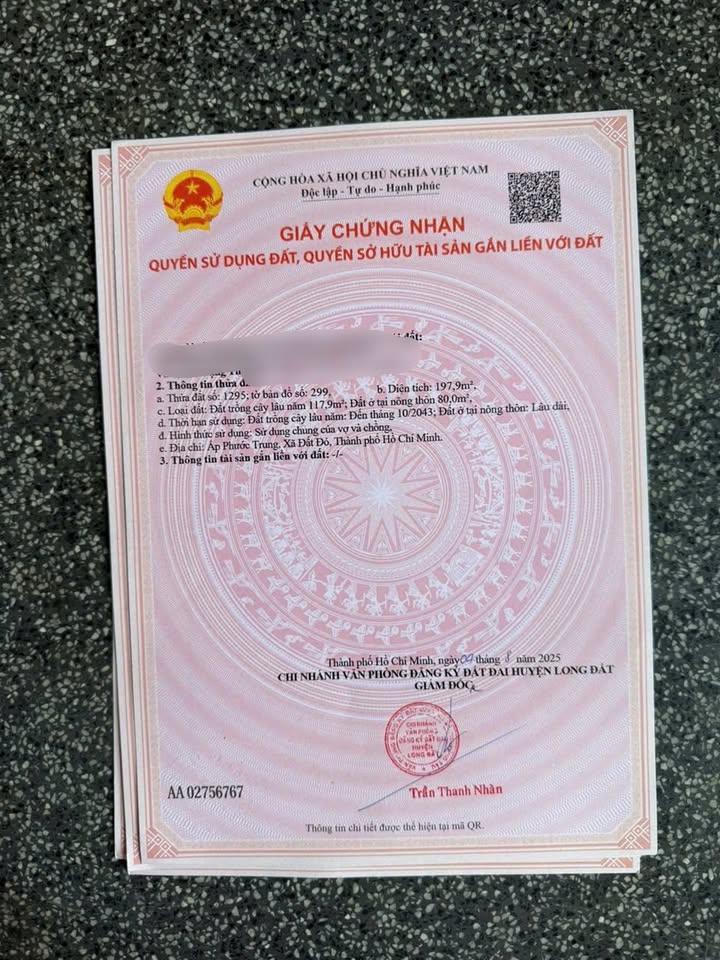 Đất nền Đất Đỏ 80m² giá 1.09 tỷ - Mặt tiền đường Nguyễn Huệ, pháp lý rõ ràng!