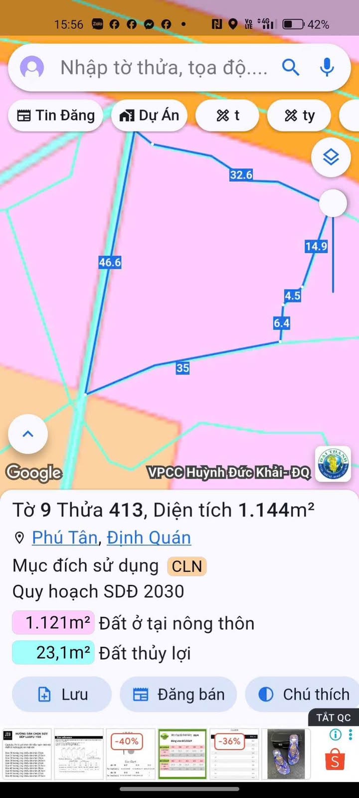 Đất nền Phú Tân, Định Quán 1.100m² giá 430 triệu - Đầu tư sinh lời ngay!