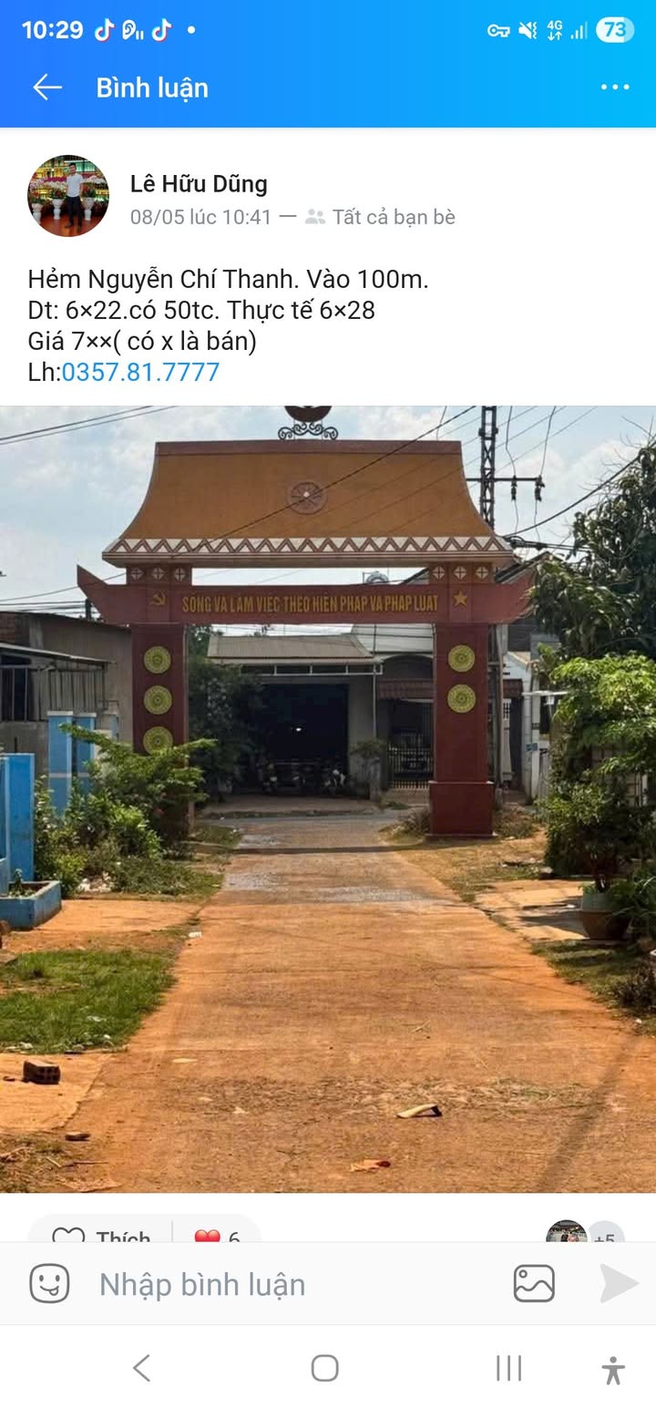 Đất thổ cư Nguyễn Chí Thanh, Pleiku 132m² giá 749 triệu - Đường rộng thông thoáng!