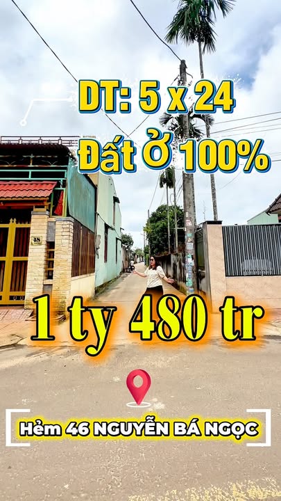 Đất hẻm 46 Nguyễn Bá Ngọc 120m² giá 1,48 tỷ - Tặng sẵn dàn móng trụ!