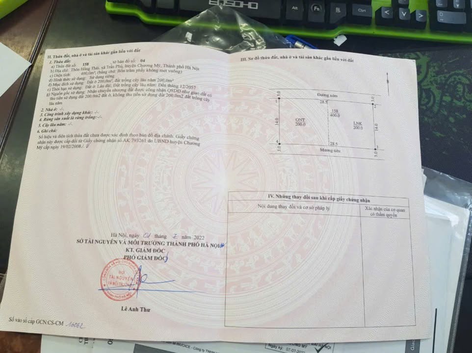 Đất nền phân lô Hồng Thái, Thường Tín, 399m² chỉ 4.788 tỷ - Đầu tư sinh lời ngay!