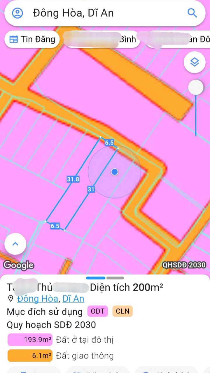 Đất mặt tiền kinh doanh phường Đông Hòa 200m² giá 8.2 tỷ - Cơ hội đầu tư hấp dẫn!