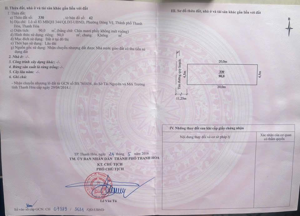 Đất nền Đông Vệ 90m² giá chỉ 6 tỷ - Gần đường Lạc Long Quân, vị trí đẹp!