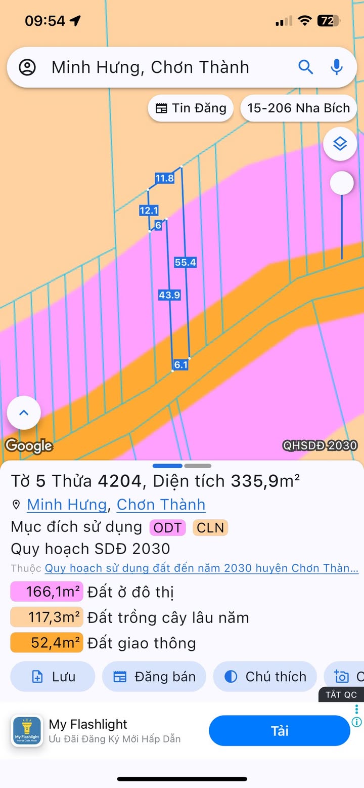 Đất nền Khu phố 5, Minh Hưng 330m² giá chỉ 5*** - Nở hậu kinh doanh thuận lợi!