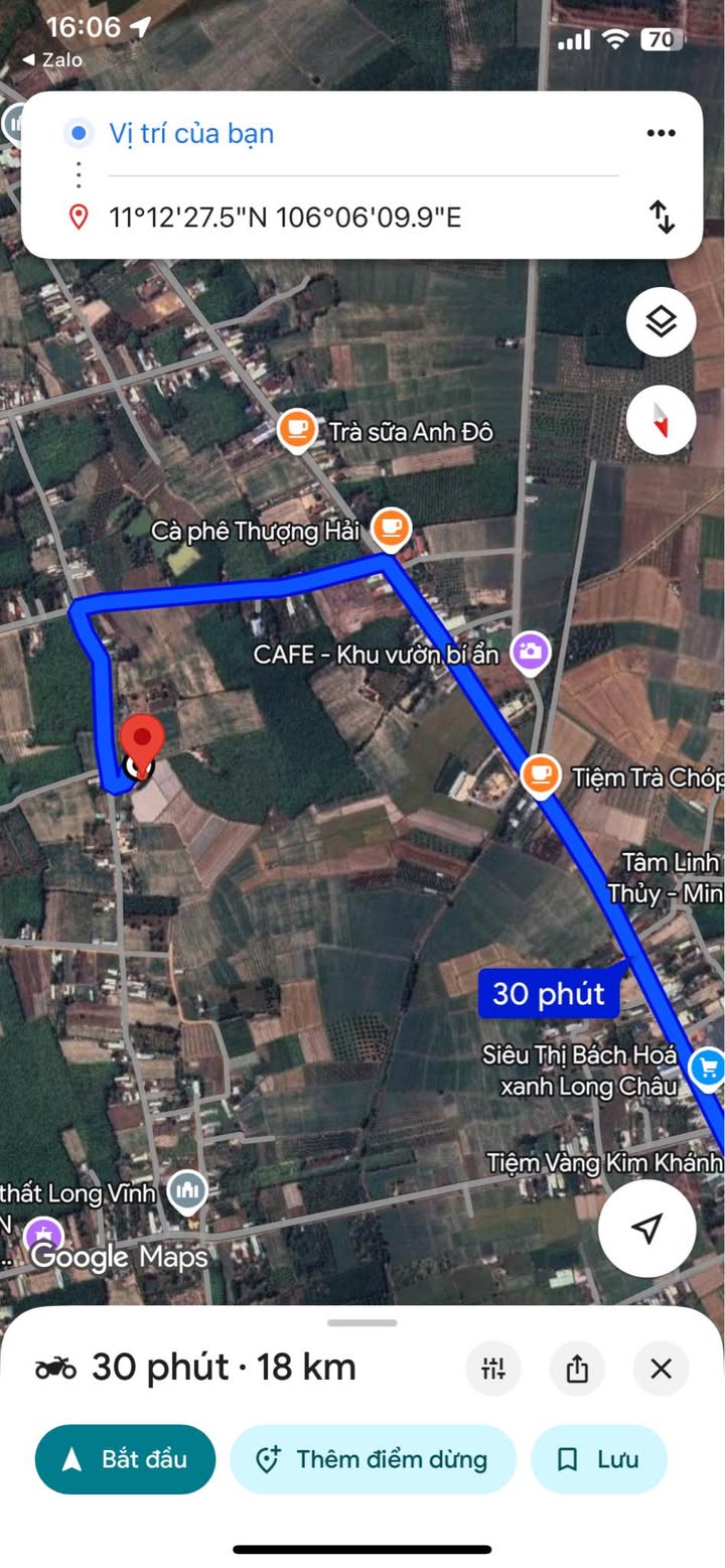 Đất nền Long Vĩnh, Châu Thành 3000m² giá 1.5 tỷ - Mặt tiền 40m, khu dân cư sầm uất