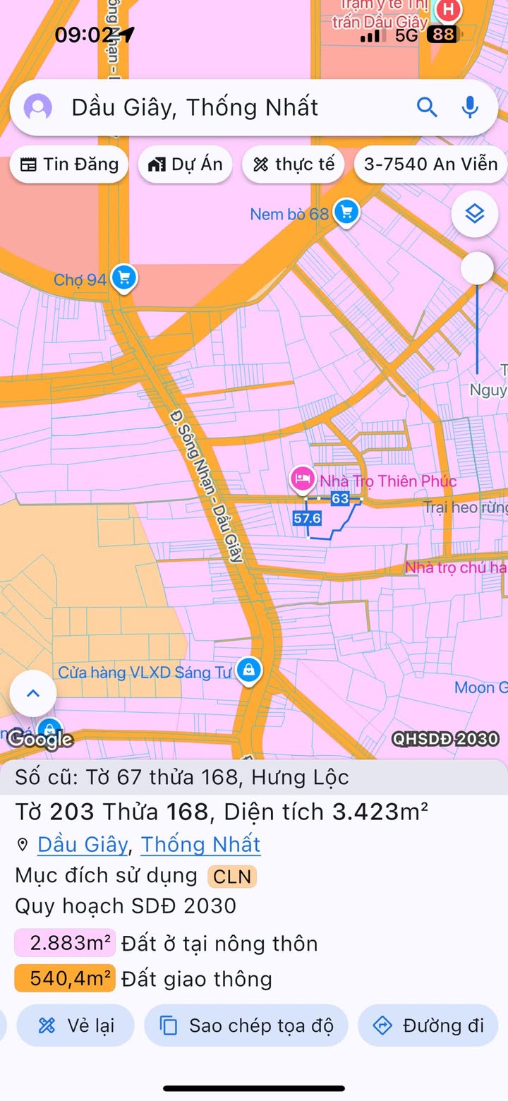 Đất nền 3.4 sào Dầu Giây, Trảng Bom - Giá 7 tỷ - Cơ hội đầu tư hấp dẫn!