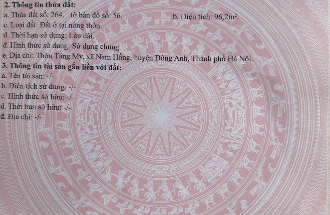 Đất nền Nam Hồng 96.2m² - Sổ đỏ chính chủ, pháp lý chuẩn