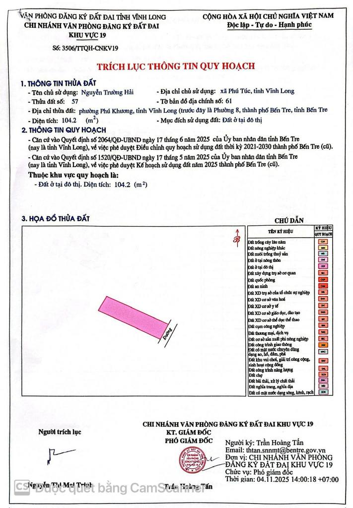 Đất thổ cư 104.2m² tại phường 8, Bến Tre - Cơ hội đầu tư hấp dẫn!