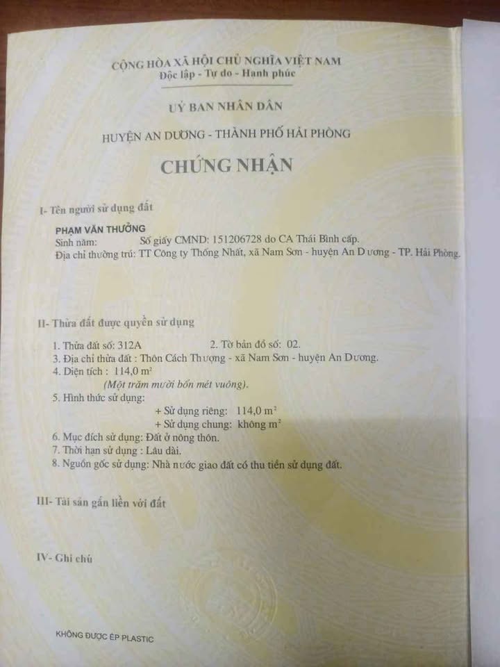 Căn hộ Chung cư Cách Thượng An Dương 114m² giá 1.9 tỷ - Chính chủ bán gấp!