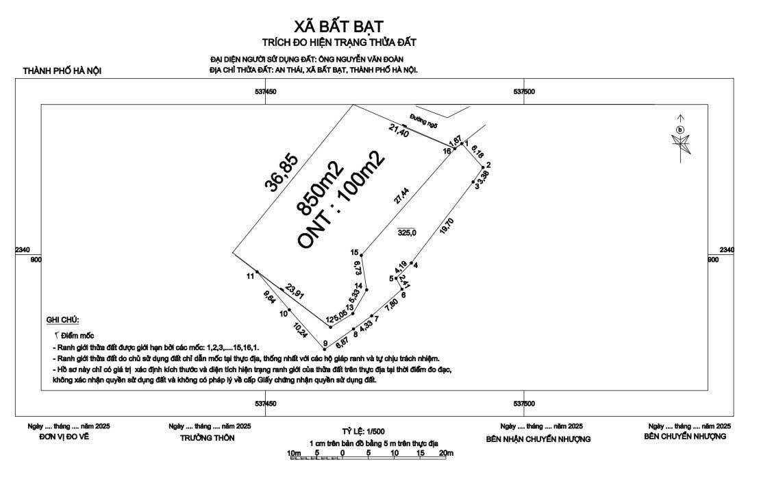 Đất nền Bất Bạt, Ba Vì 1000m² giá 3 triệu/m² - Cơ hội đầu tư hiếm có!