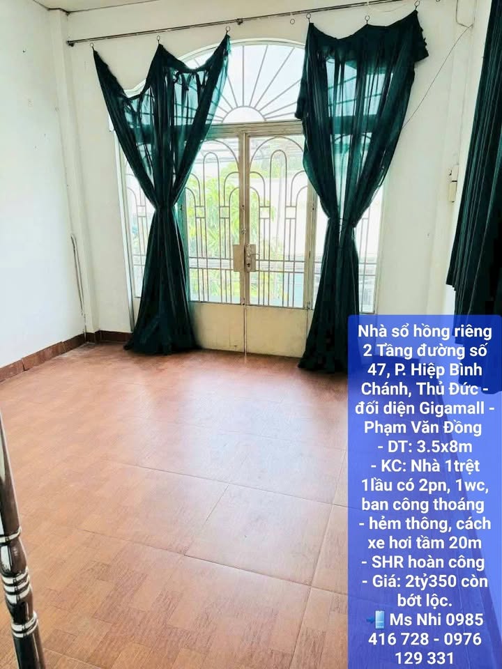 Nhà riêng 2 tầng đường số 47, P. Hiệp Bình Chánh, Thủ Đức - Giá 2.35 tỷ, sổ hồng riêng!