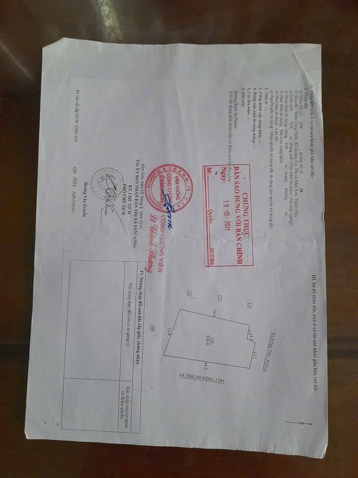 Đất nền Quảng Cư Sầm Sơn 939m² - Cơ hội đầu tư hấp dẫn!