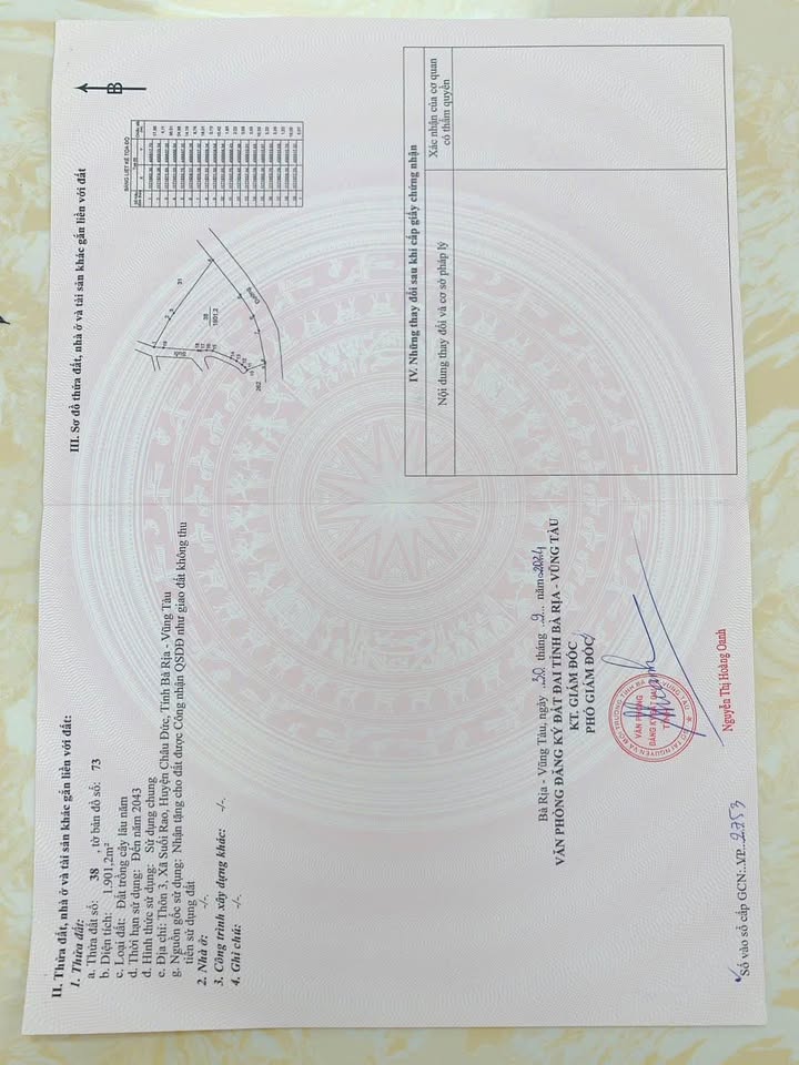 Đất Suối Rao, Châu Đức, 1900m² giá 2.288 tỷ - Tiềm năng đầu tư lớn!