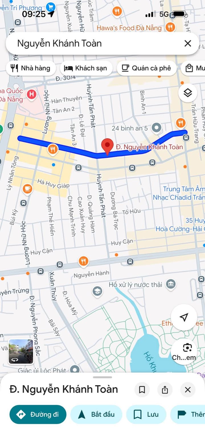 Đất nền Nguyễn Khánh Toàn, Hòa Cường Bắc 93,6m² giá 7,8 tỷ - Tặng nhà cấp 4 ngay trong khu vực!