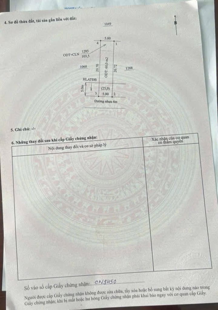 Đất nền Hòa Lợi Bến Cát 100m² giá 1 tỷ - Khu dân cư sầm uất!