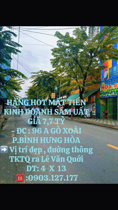 FrontHouse 96A Gò Xoài, Tân Phú 52m² giá 7.7 tỷ - Mặt tiền kinh doanh sầm uất!
