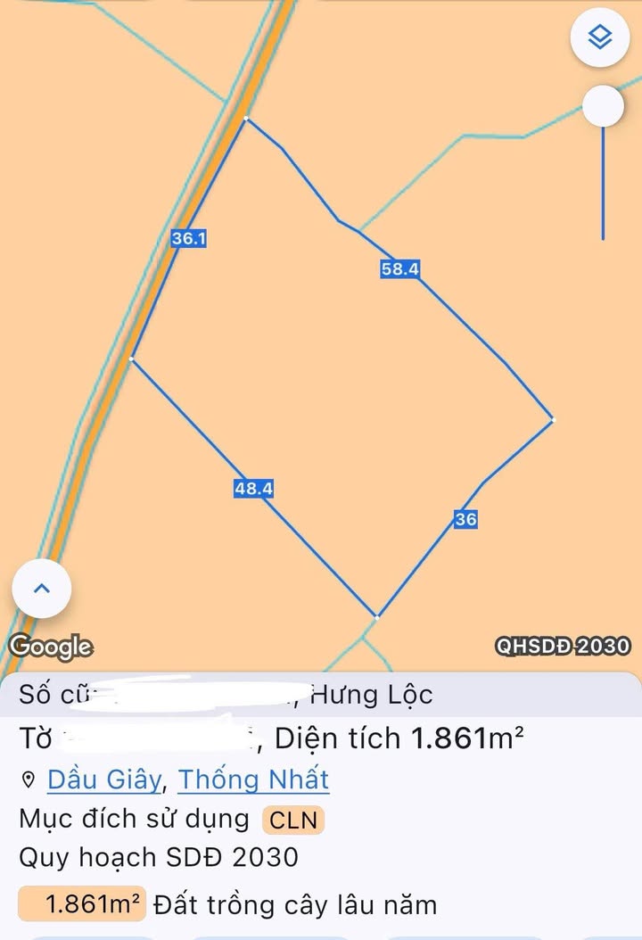 Bán vườn trái cây 1861m² tại Dầu Giây, Đồng Nai - Giá chỉ 1.8 tỷ!