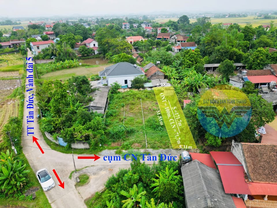 Bán đất Tân Đức, Phú Bình 171m² giá chỉ 600 triệu - Tiềm năng phát triển mạnh mẽ!