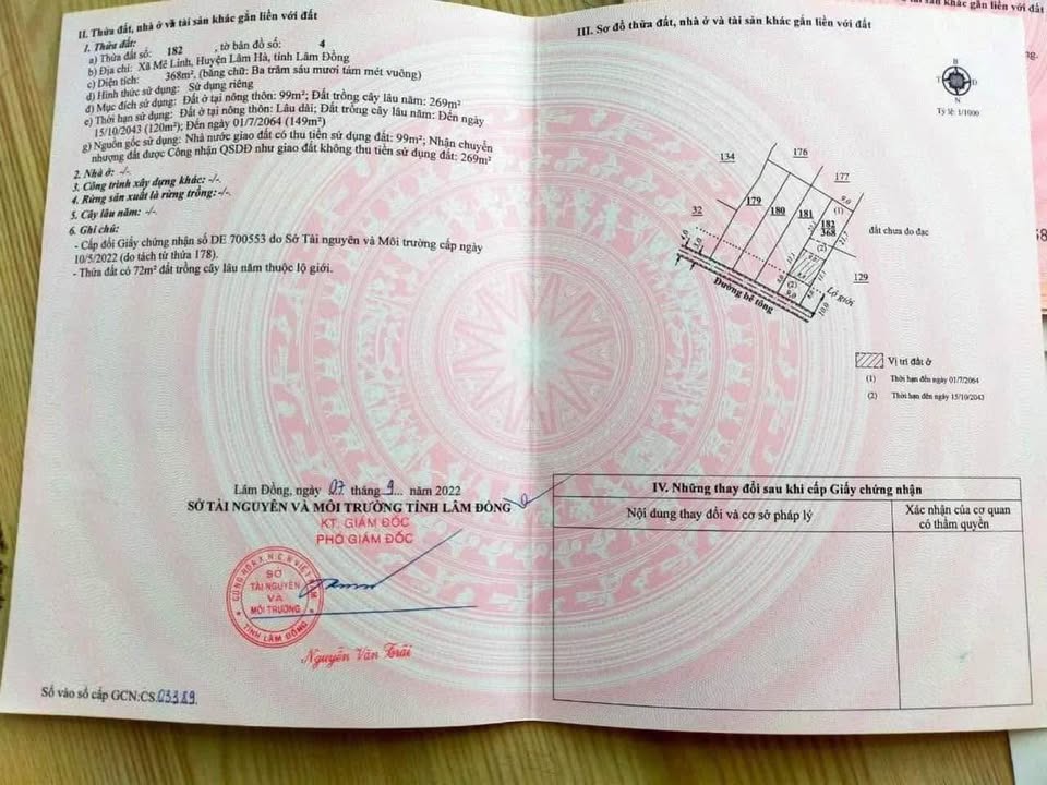 Đất chính chủ xã Nam Ban 368m² giá 1.2 tỷ - Đầu tư sinh lời ngay!