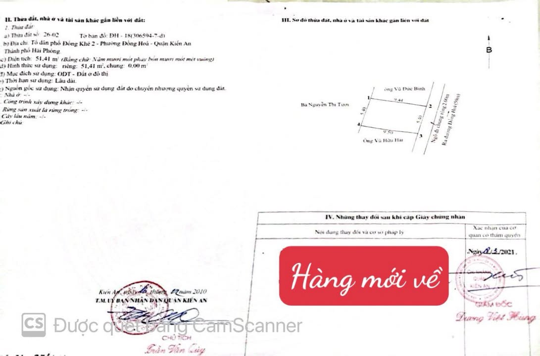 Đất thổ cư mặt đường Đồng Hoà 51.41m² giá 2.5 tỷ - Đầu tư sinh lời ngay!