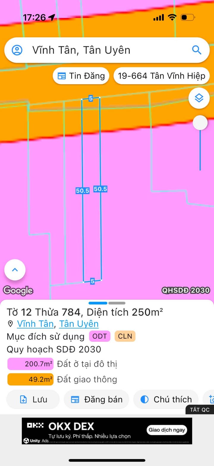 Đất nền mặt tiền đường DH 410, Vĩnh Tân, Tân Uyên 250m² - Giá chỉ 3 tỷ!