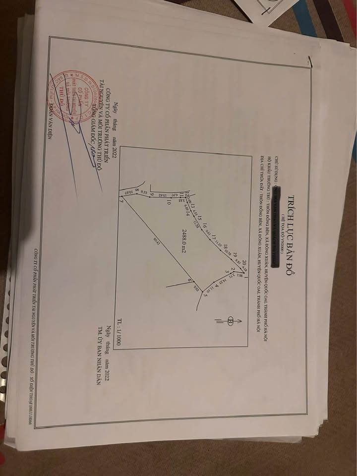 Đất nền giá rẻ tại Đông Xuân, Quốc Oai - Diện tích 2488m² - Tiềm năng đầu tư lớn!