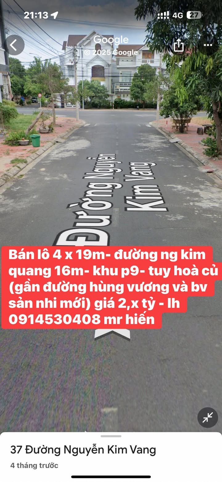 Đất nền 76m² đường Ngô Kim Quang, Tuy Hòa chỉ 2 tỷ - Cơ hội đầu tư tuyệt vời!