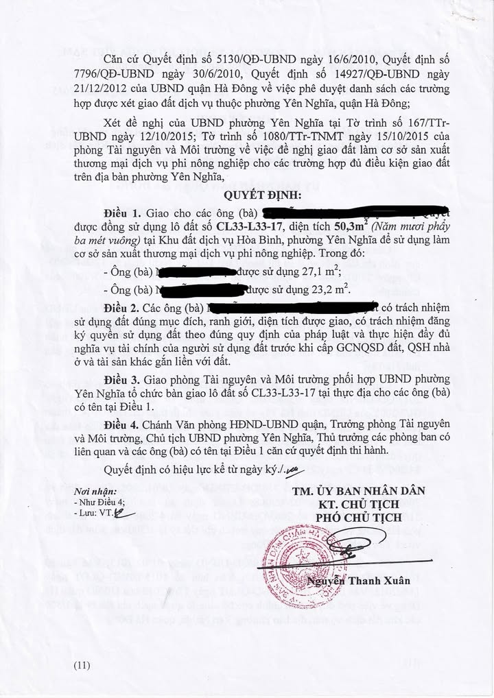 Đất dịch vụ Yên Nghĩa 50.3m² giá 8.1 tỷ - Pháp lý rõ ràng, gần bệnh viện