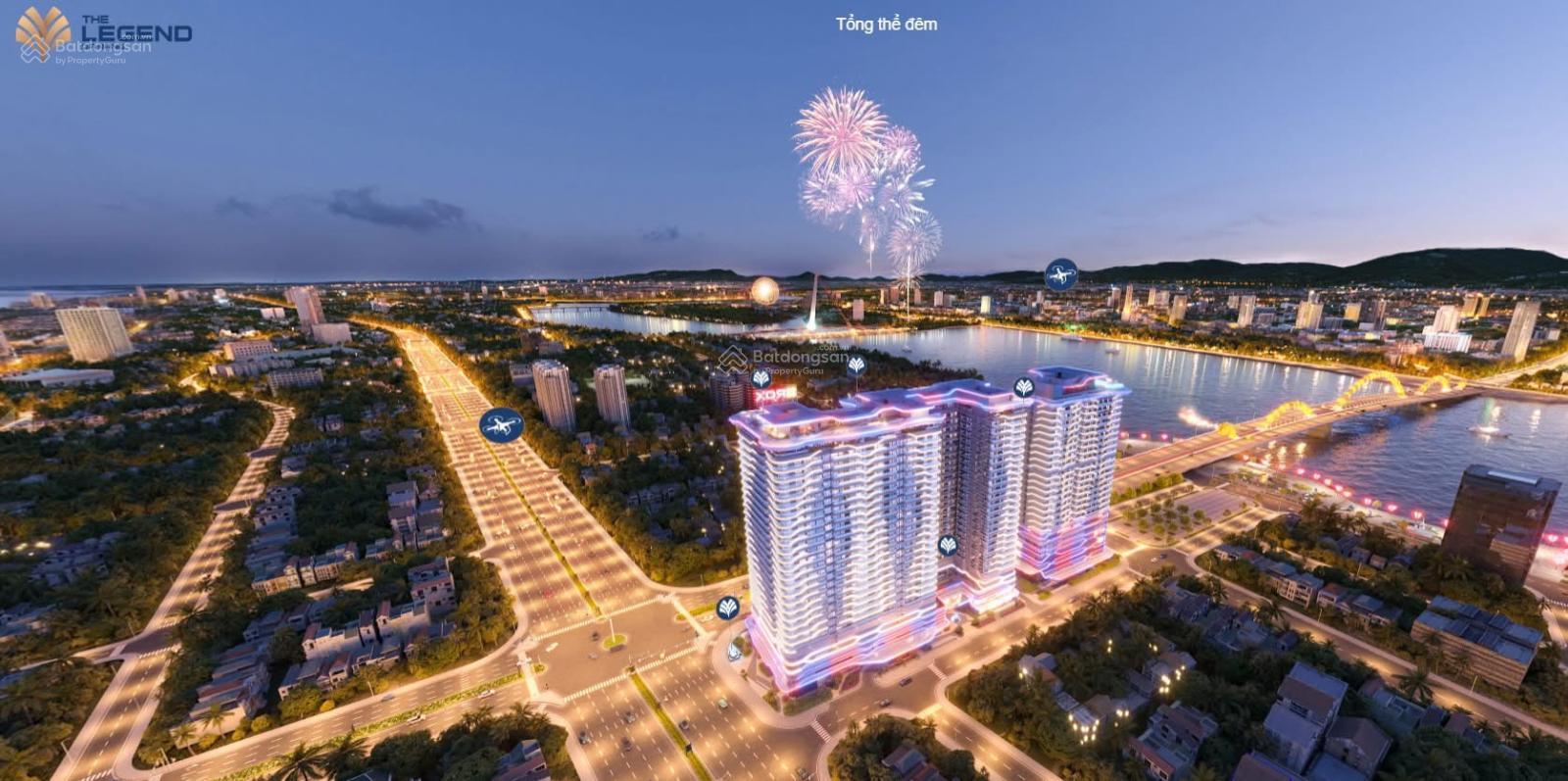 Căn hộ The Legend Đà Nẵng 75,1m² - Giá 7,18 tỷ - Ngắm pháo hoa trọn đời!