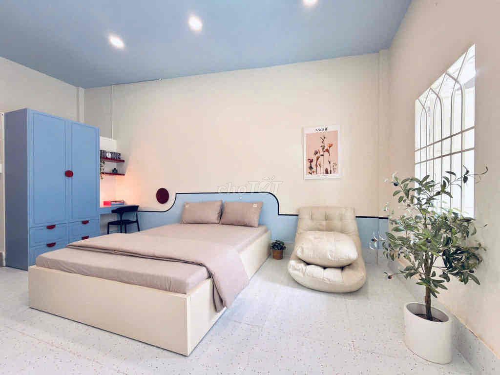 Phòng cho thuê Đặng Văn Bi 28m² giá 4.7 triệu - Thiết kế pastel đẹp mắt!