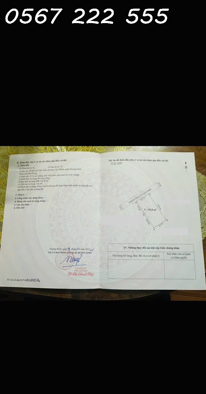 Đất nền Tân Thành, Dương Kinh 153m² giá chỉ 2x triệu/m² - Cơ hội đầu tư hiếm có!