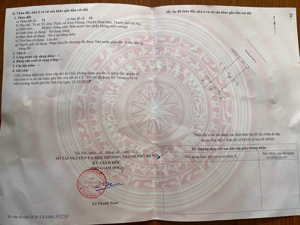 Đất đấu giá Yên Vĩnh, Kim Chung 48m² - Gần trường học, giá thương lượng