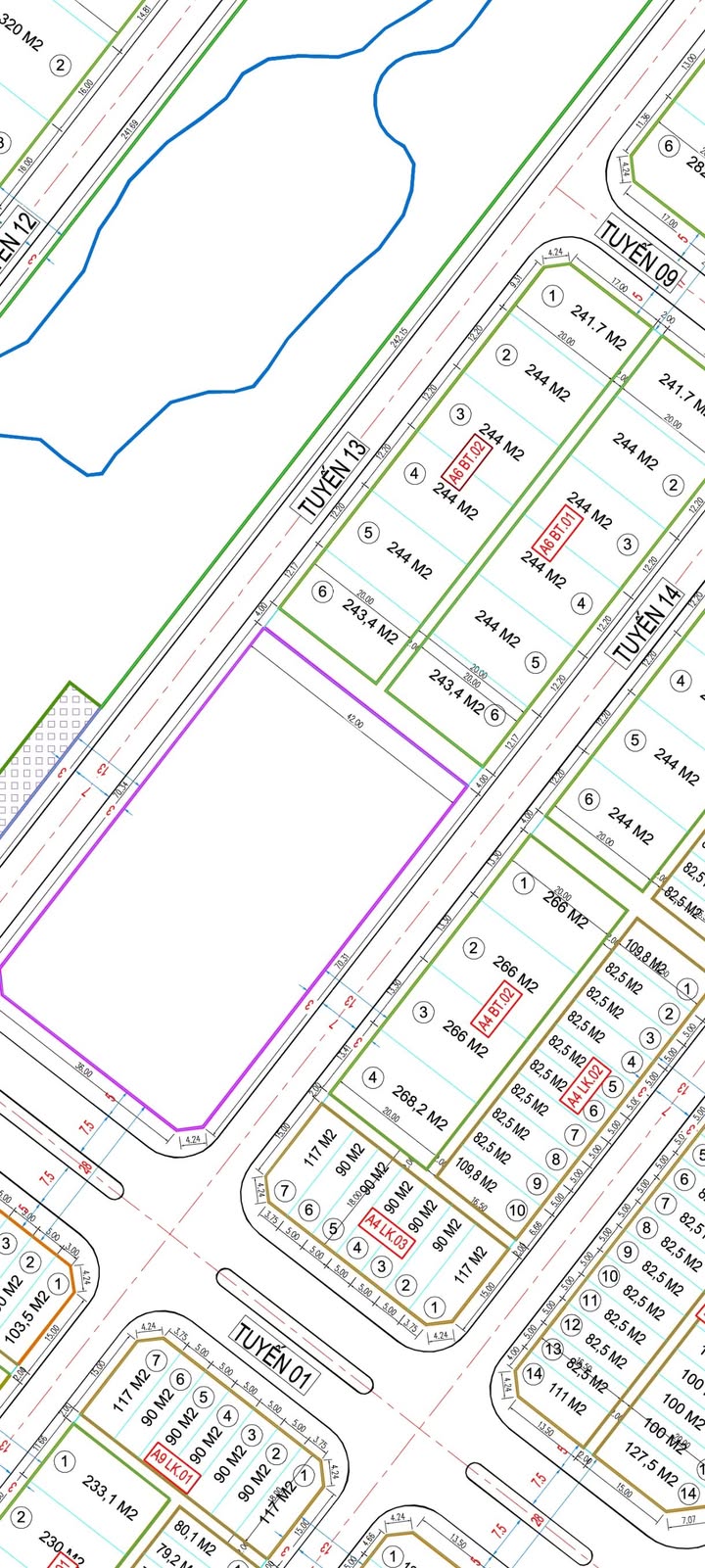 Townhouse khu A Vũ Phúc 266m² giá thỏa thuận - Vị trí đắc địa gần trung tâm