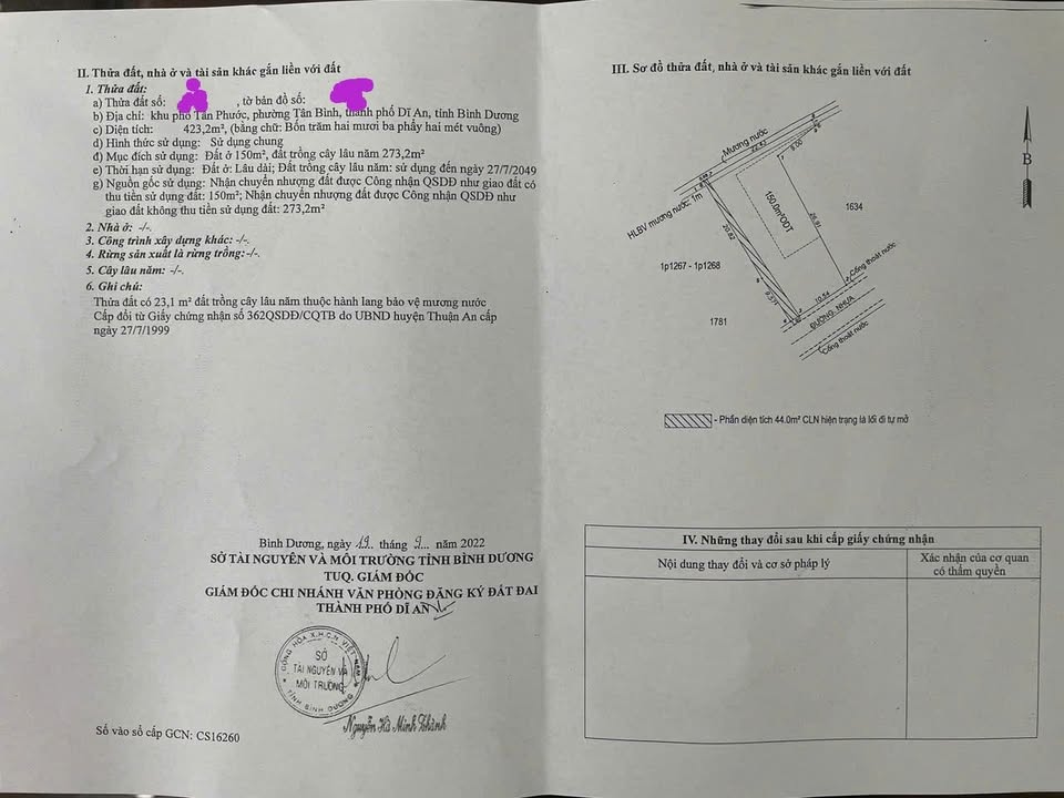 Đất thổ cư Tân Đông Hiệp 423m² giá chỉ 8.3 tỷ - Cơ hội đầu tư tuyệt vời!