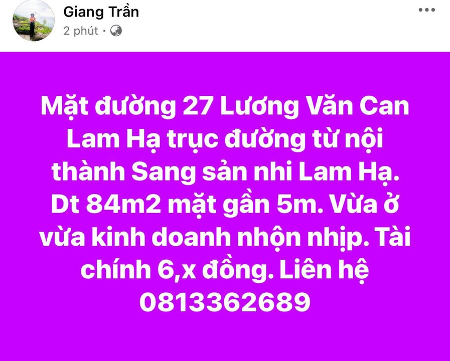 FrontHouse Lương Văn Can, Phủ Lý 84m² giá 6 tỷ - Vị trí kinh doanh đắc địa!