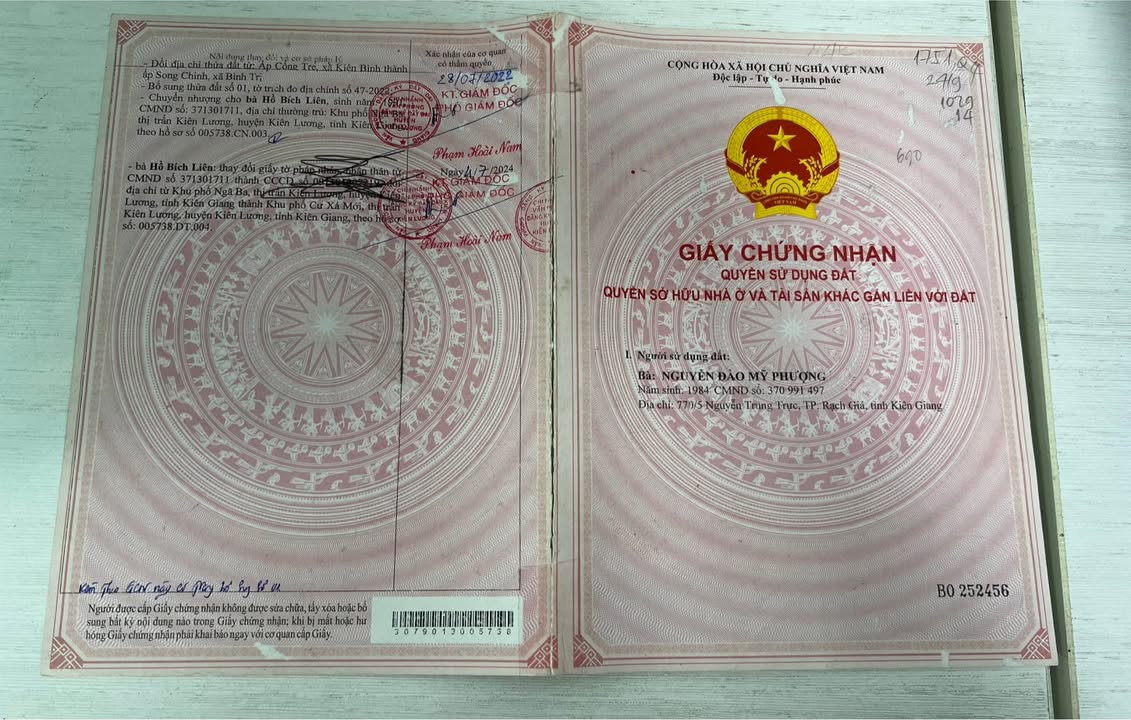 Đất nền mặt tiền đường Kênh Cái Tre, Kiên Lương 100m² - Sổ hồng chính chủ, giá thỏa thuận!