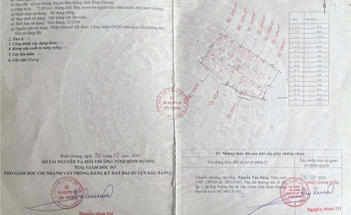 Đất SKC 7,3ha Phường Lai Hưng Bến Cát giá 3.5 triệu/m² - Đầu tư sinh lời hấp dẫn!