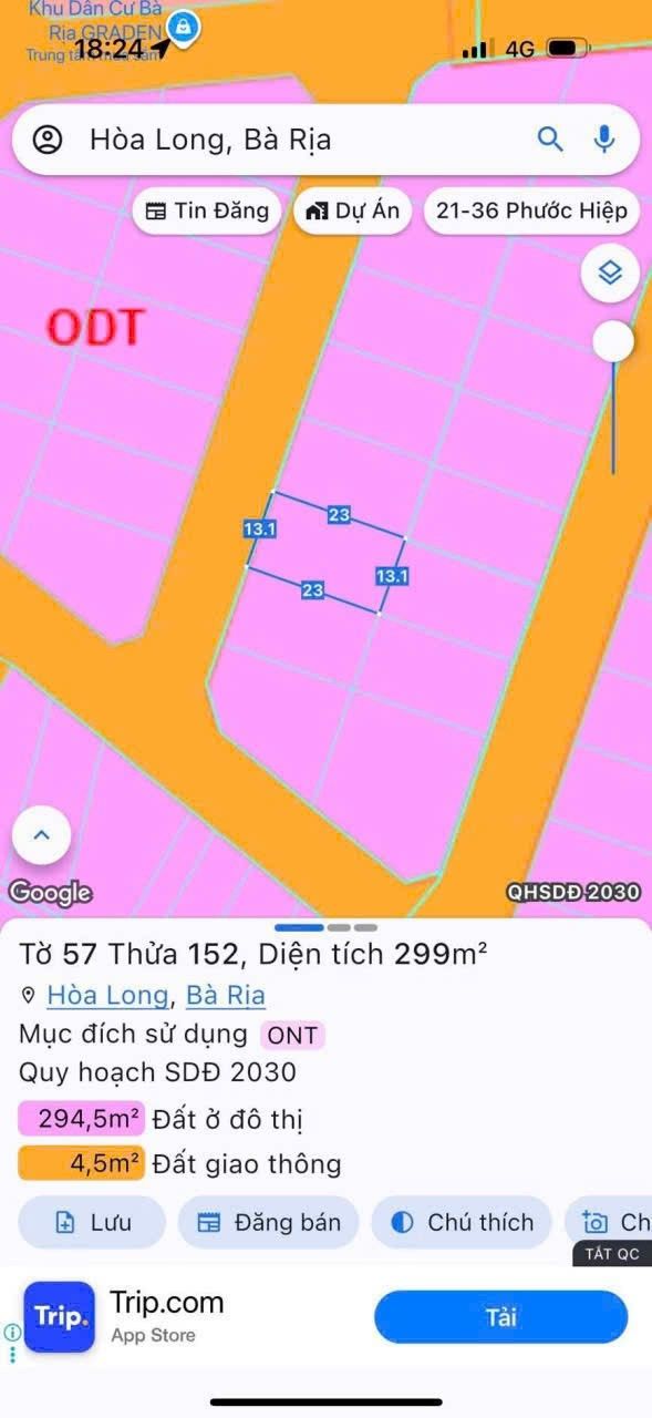 Đất Biệt Thự Barimex Hòa Long 299m² giá 3.7 tỷ - Đầu tư sinh lời ngay!