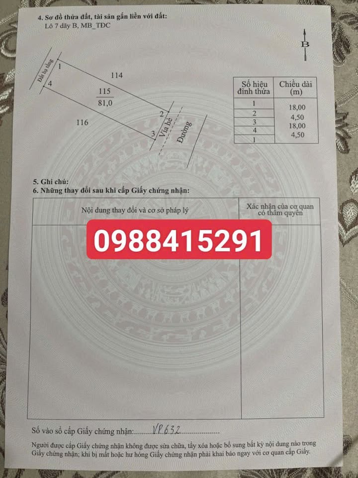 Đất ở đô thị TDC Hòa Chung 81m² giá 800 triệu - Sổ đỏ chính chủ, pháp lý rõ ràng!