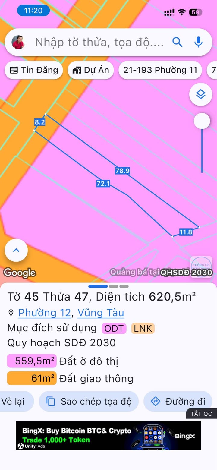 Đất mặt tiền đường Phước Thắng 620,5m² giá 7,5 tỷ - Tiềm năng tăng giá mạnh!