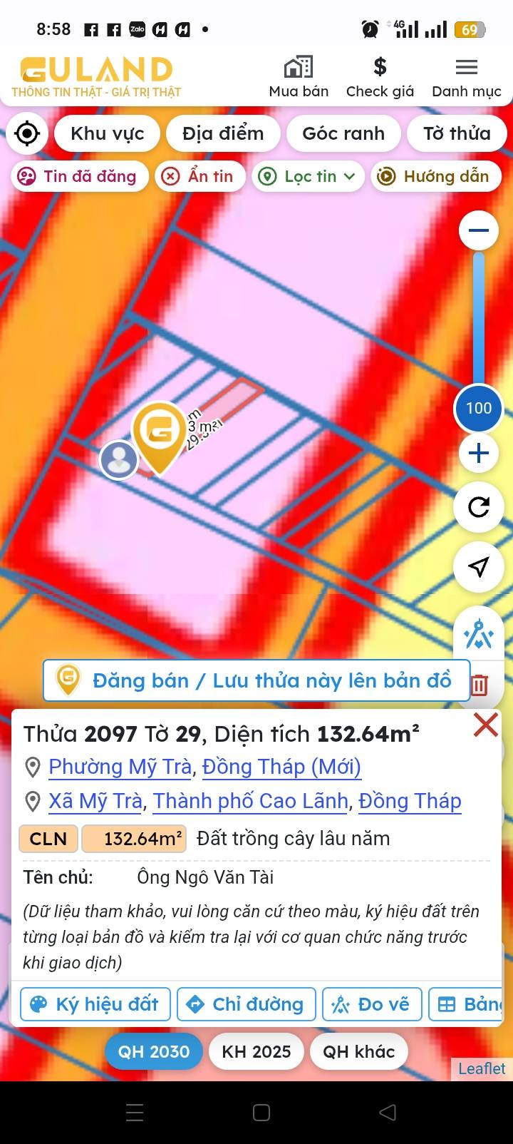 Đất nền phường Mỹ Trà, Cao Lãnh, Đồng Tháp 145m² - Sổ hồng riêng, giá thỏa thuận!